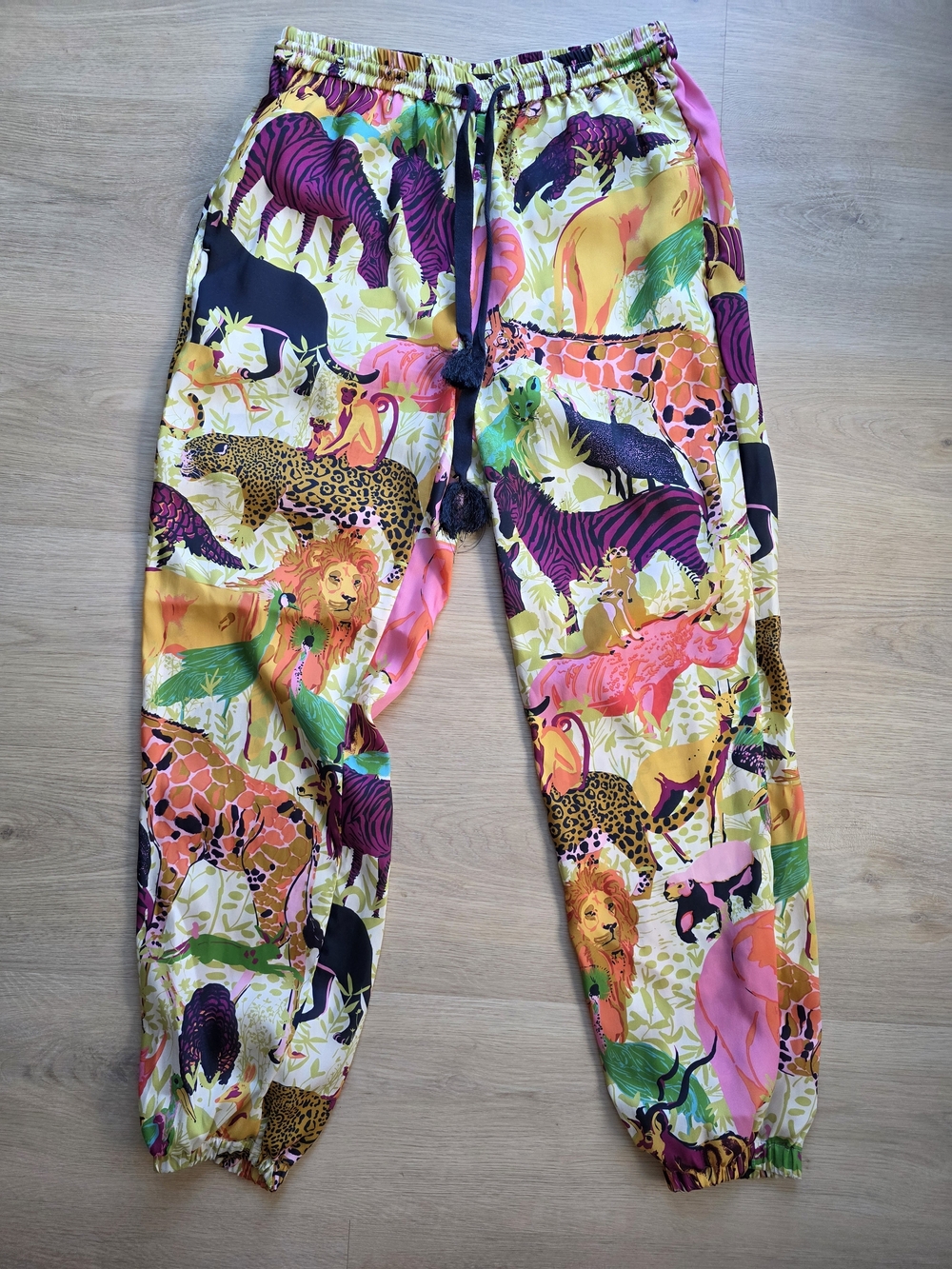 J. Crew Multicolor Animal Print Drawstring Joggers